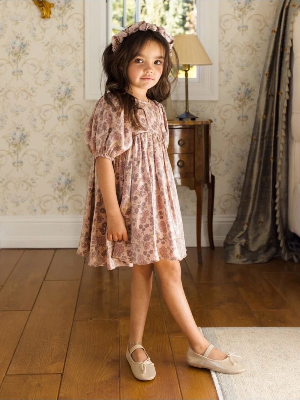 NWOT Noralee Girls Luna Dress — Harvest Fleur | Rose Fall Dress